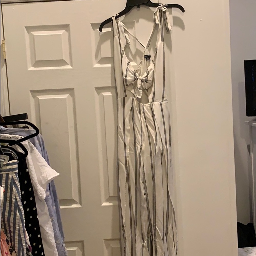 White and black jumpsuit
